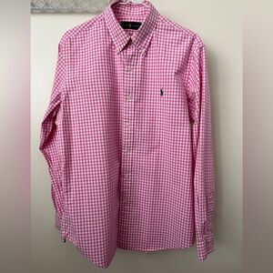 Ralph Lauren Mens Gingham Shirt Large
Pink/White
